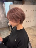 フェミニンショート×ピンクベージュ☆