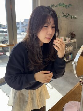 リコ(liko) レイヤーカット×グレージュ