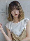 外ハネグラデーションカラー【LUXBE 神戸三宮いくたロード店】