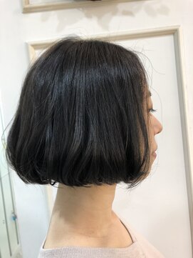 クロップ エス 湘南辻堂(crop es) ナチュラルボブ×アイスブルー