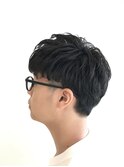 ツーブロック無造作パーマ