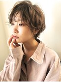 大人可愛い小顔モテ髪＊束感くせ毛ショート×ニュアンスカラー