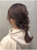 ラベンダーピンク×編み下ろし