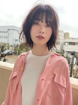 メゾンドイギー(MAISON de IGGY) くしゅっと無造作くびれボブ*グレージュカラー