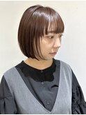 【FOLK】透明感ダークベージュ☆似合わせ切りっぱなしボブ♪ 