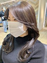 ネオリーブ モカ 川崎チネチッタ店(Neolive mocca)&nbsp;かきあげ前髪韓国風　ミディアムレイヤー　美髪　【川崎】