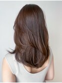 オリーブブラウン毛流れレイヤーカット_ショコラ_ba409641