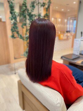 アドラーブル 長岡リップス旭岡店(adorable) 艶髪 ワインレッドカラー 10代20代