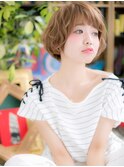 アシンメトリー外国人風春パーマ小顔ボブルフc5戸頭20代30代40代