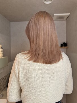 ネルケ 立川(nelke) 切りっぱなしボブ/小顔レイヤー/ベージュカラー