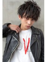 ハバナ 渋谷(HAVANA)&nbsp;アッシュブラック/無造作マッシュパーマ/刈り上げ/ツーブロック