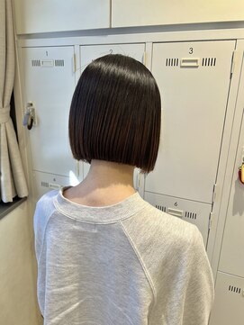 ステラバイケンジ(STELLA by KENJE) 切りっぱなしボブエアリーロングピンクブラウン美髪藤沢