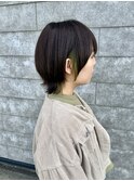 ウルフレイヤー/インナーカラー/グリーン/外ハネ/20代30代40代