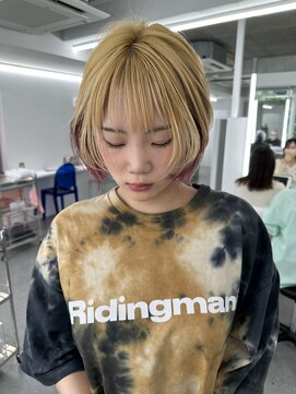 イロウ 山口どうもん店(IROW) インナーカラー/ブリーチ/ピンク/ベージュ　髪質改善　レイヤー