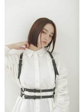 モードケイズ 調布店(MODE K's) 韓国ヘア_ボブ似合わせカットミニウルフチェリーブラウン調布