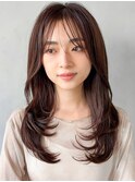 エアリーカールうるツヤ前髪ワンカール外ハネボブモテ髪艶感