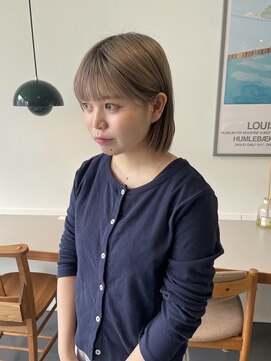 ローレンアオ(LOREN AO) 【LOREN AO】ミルクティーグレージュ/ブリーチ/ボブ/ベージュ