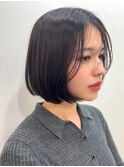 丸みボブ/ショートボブ/似合わせ/ナチュラルブラック