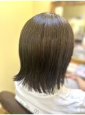 大人女性切りっぱなしボブ♪