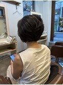 白髪染め白髪ぼかし大人ショートボブ大人かわいい30代40代50代