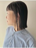 20代30代40代抜け感切りっぱなしボブナチュラルブラウン