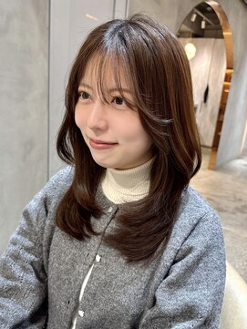 ロンド エスポワール 錦糸町(Lond espoir) ◯グレーブラウン/ミディアムレイヤーカット/ダークアッシュ