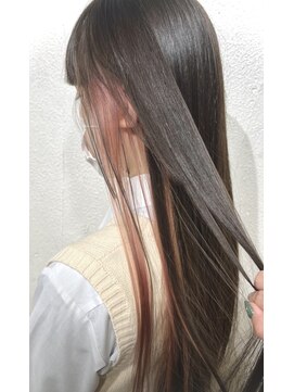 ワースホワイル(WORTH WHILE) クラゲヘアーオリーブグレーココアベージュインナーブリーチ