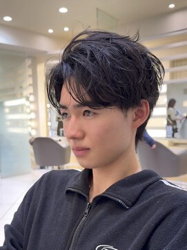 マージュ ギンザ(marju GINZA) ラウンドマッシュ/シャドウパーマ/コンマバングセンターパート