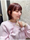 ボブ　レイヤーボブ　フェイスレイヤー　暖色カラー &nbsp;髪質改善