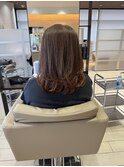 ★岡田有加★似合わせ★銀座★オレンジ裾カラー