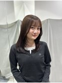 イメチェン/ピンクベージュ/前髪/東戸塚