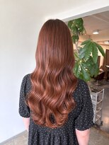 サラジュ 西宮北口店(SARAJU) 【梶久菜乃担当】ツヤ感ロング×暖色テラコッタ