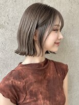 クローズ(cross-z)&nbsp;切りっぱなしボブ×グレージュ【東川口/浦和美園】