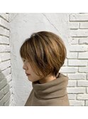 グラデーションショートボブ