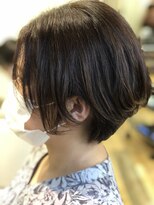 ミエル ヘア 新宿(miel hair)&nbsp;大人可愛い20代30代40代小顔ワンサイドショートボブ前下がり