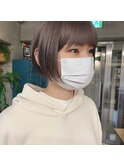 グレージュミニボブ＊ブリーチカラー