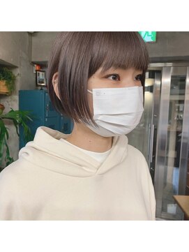 ギフトサニーサイド(gift sunny side) グレージュミニボブ＊ブリーチカラー