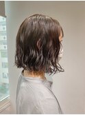 パーマでつくる巻いた様なウェービーボブ/20代30代大人ボブ 渋谷
