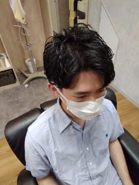 マインド サイトー ヘア アンド スパ mind saito hair&SPA ソフトスパイラルパーマエアー×ツーブロック