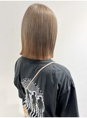 【村上慶登】切りっぱなしボブ くすみベージュ ハイトーン 20代
