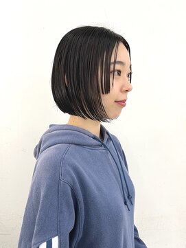 エンドリンク(endlink) センターパート×ぱつっとラインボブ