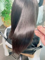 ドワーフ(DWARF) ディープアッシュカラー+髪質改善ストレート【髪質改善/dwarf】