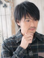 モッズヘアー メン 戸田公園店(mod's hair men)&nbsp;ラフな動きで大人アッシュブラック無造作ウルフヘアd戸田公園