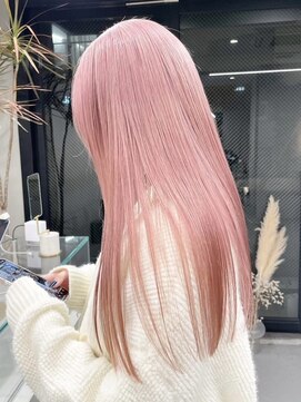 ソル ジングウマエ(SOL JINGUMAE) ダブルカラーピンクベージュピンクブラウンカラーレイヤーカット