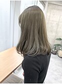 【ブリーチなし】透け感オリーブベージュ★