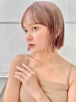 サンド 池袋 2nd(sand) 韓国風切りっぱなし小顔ボブ/ハイトーン透明感カラー/池袋