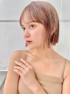 サンド 池袋 2nd(sand) 韓国風切りっぱなし小顔ボブ/ハイトーン透明感カラー/池袋
