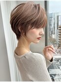 ショートボブ髪型30代40代50代前髪あり前髪なし面長丸顔【倉田】