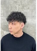 波巻きツイストスパイラルパーマ/フェザーパーマ/眉毛/メンズ