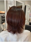 髪質改善ピンクパープルカラーレイヤースタイル【Dianne_辻本】
